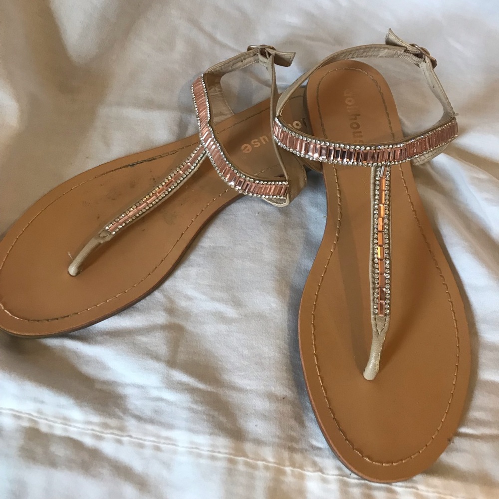 Pink Rhinestone Sandals - Picture 2 of 2